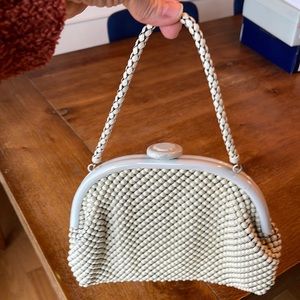 Vintage Whiting and Davis Co metal beaded bag